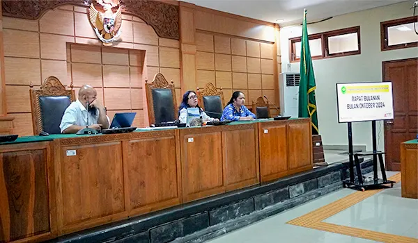 Rapat Bulanan Bulan Oktober 2024 PTUN Denpasar