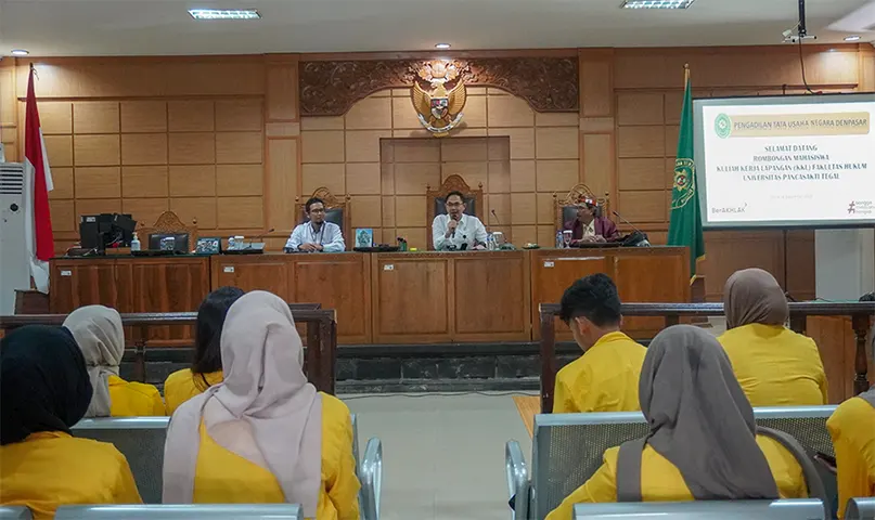 Kunjungan Mahasiswa Fakultas Hukum Universitas Pancasakti Tegal di PTUN Denpasar