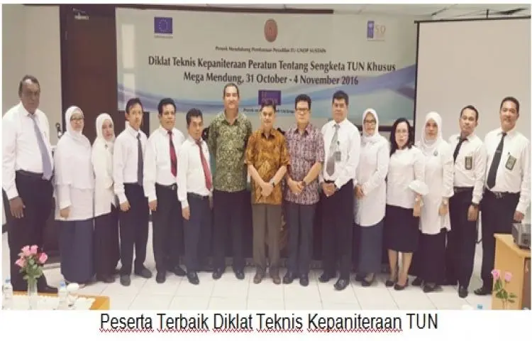 Diklat Teknis Kepaniteraan Peratun Kerjasama Dengan EU SUSTAIN-UNDP