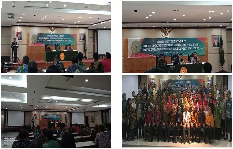 Pembukaan Kegiatan Bimtek (ToT) Sistem Informasi Penelusuran Perkara, khusus Penanganan Perkara Sengketa Proses Pemilihan Umum (SPPU) Peradilan TUN