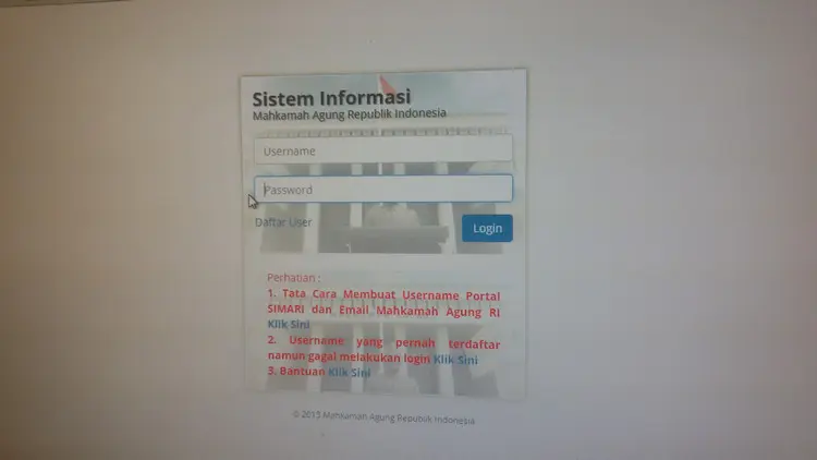 Tata Cara Membuat Akun Portal SIMARI dan Email MA RI